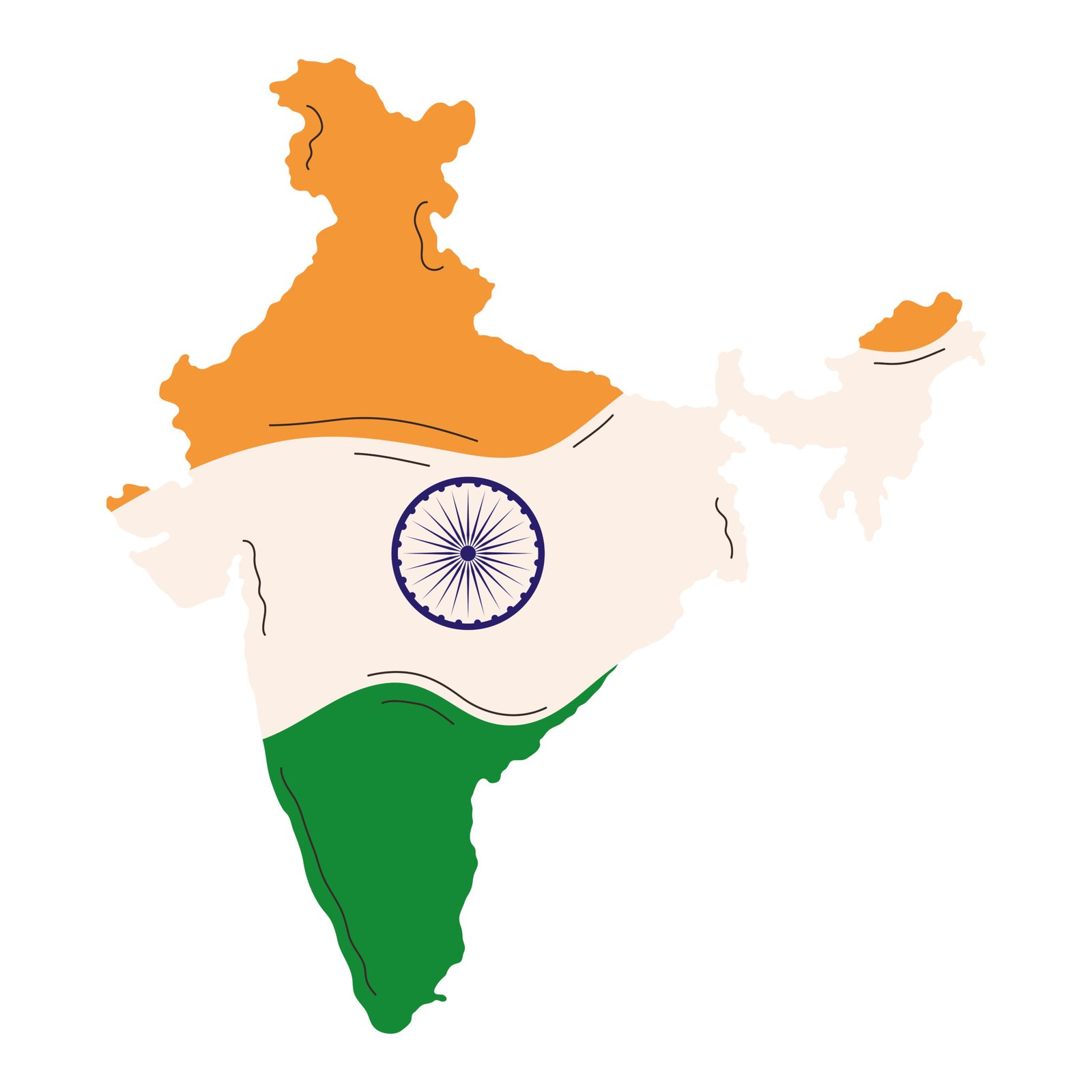 India Tricolor Map Law Compliance India